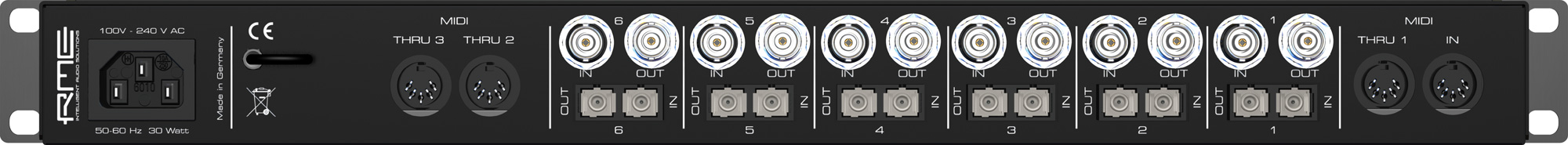 RME MADI Converter Rear Panel